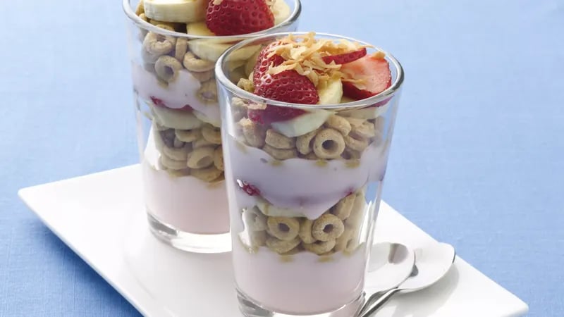 Tropical Banana Nut Parfaits