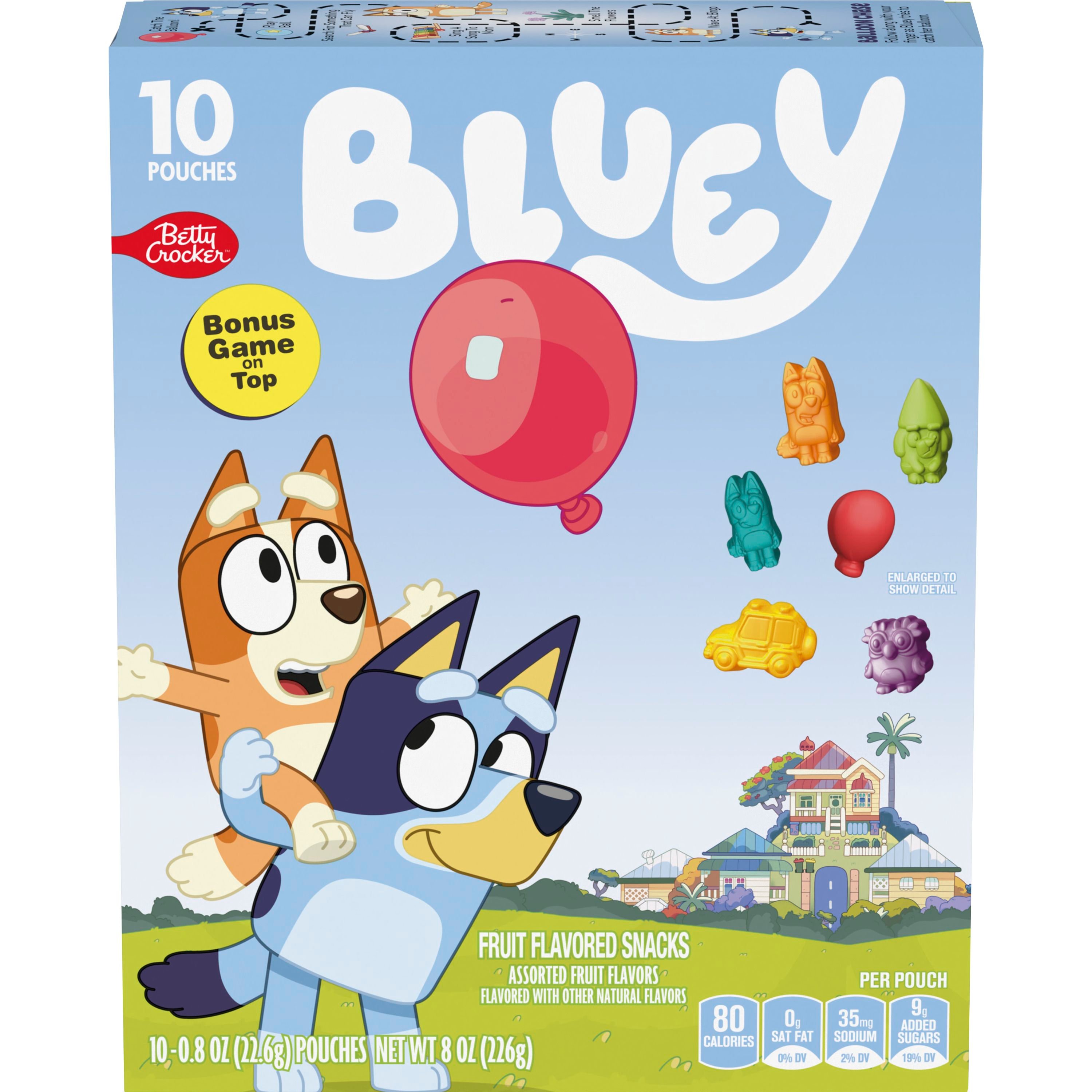 Bluey Fruit Flavored Snacks, Treat Pouches, Gluten Free Snack, 10 Ct, 8 oz - Front