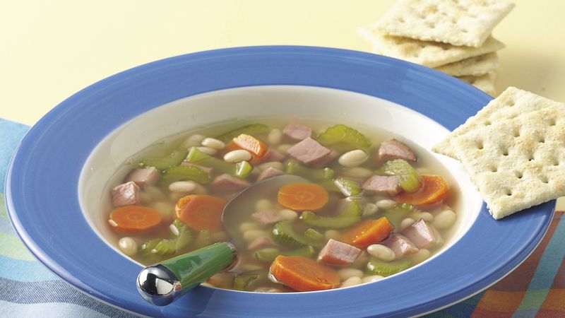 Slow-Cooker Vegetable, Bean and Ham Soup