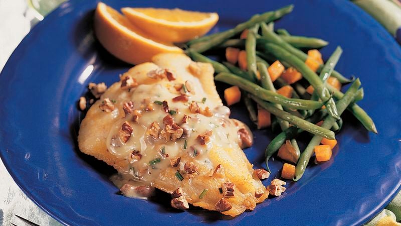 Grilled Walleye with Pecan Butter