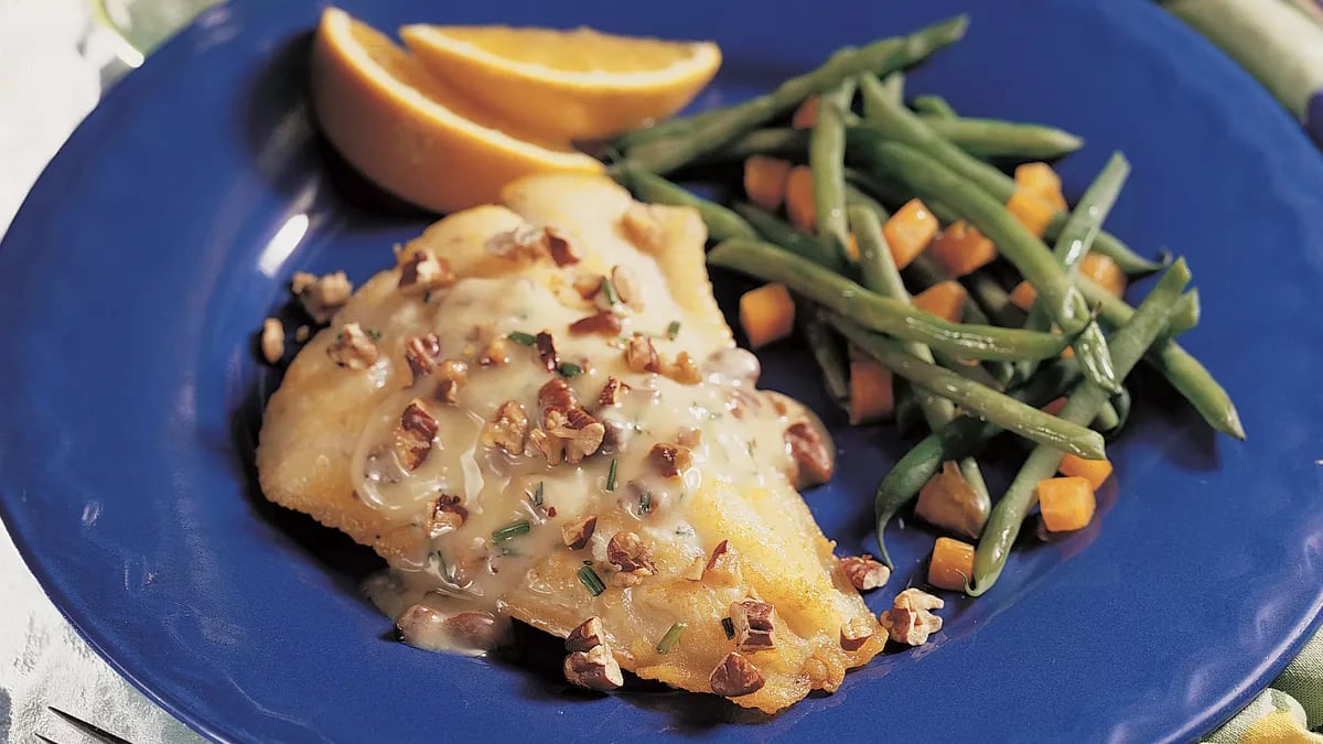 Grilled Walleye with Pecan Butter