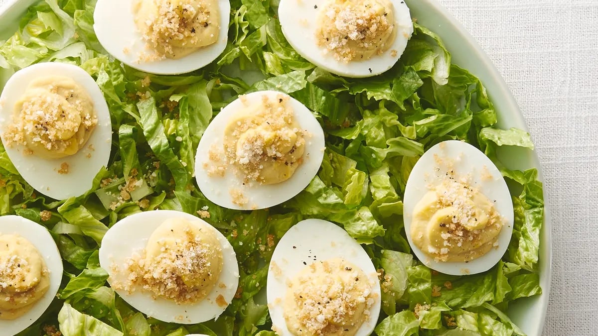 Caesar Deviled Eggs