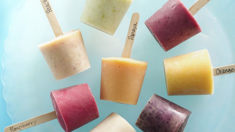 Fresh Fruit Frozen Yogurt Pops