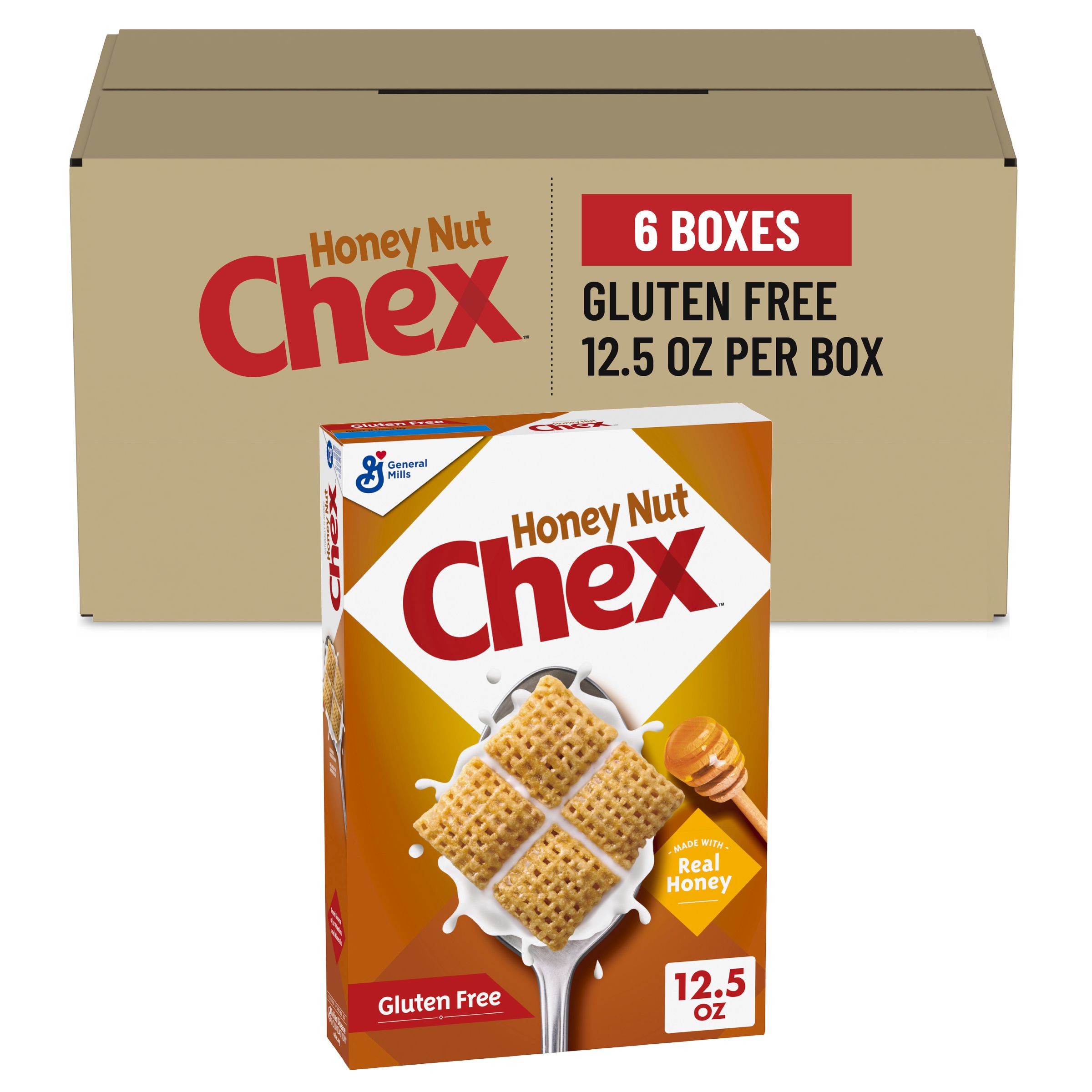  Case Optimized Hero Honey Nut Chex(TM) Cereal Box 12.5 oz