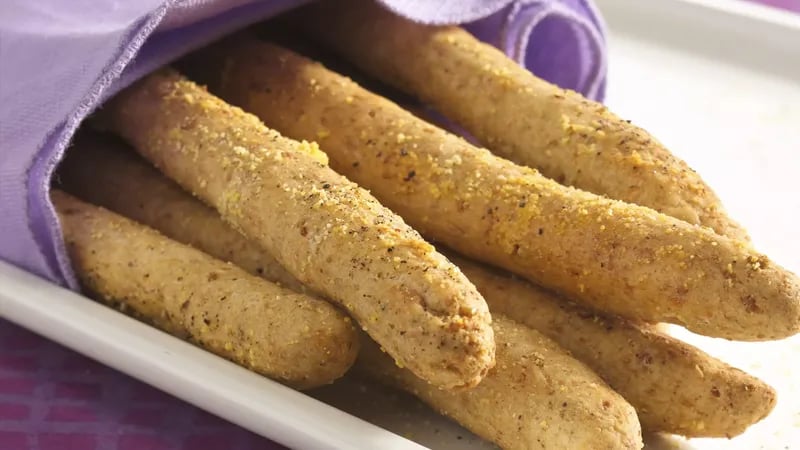 Peppered Parmesan Breadsticks