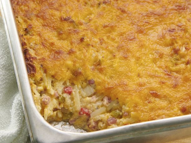 Ham Hash Brown Egg Bake 