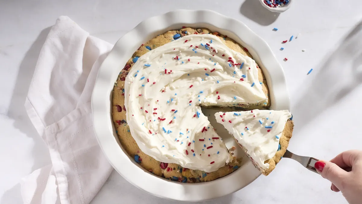 Red, White, and Blue Sugar Cookie Pie