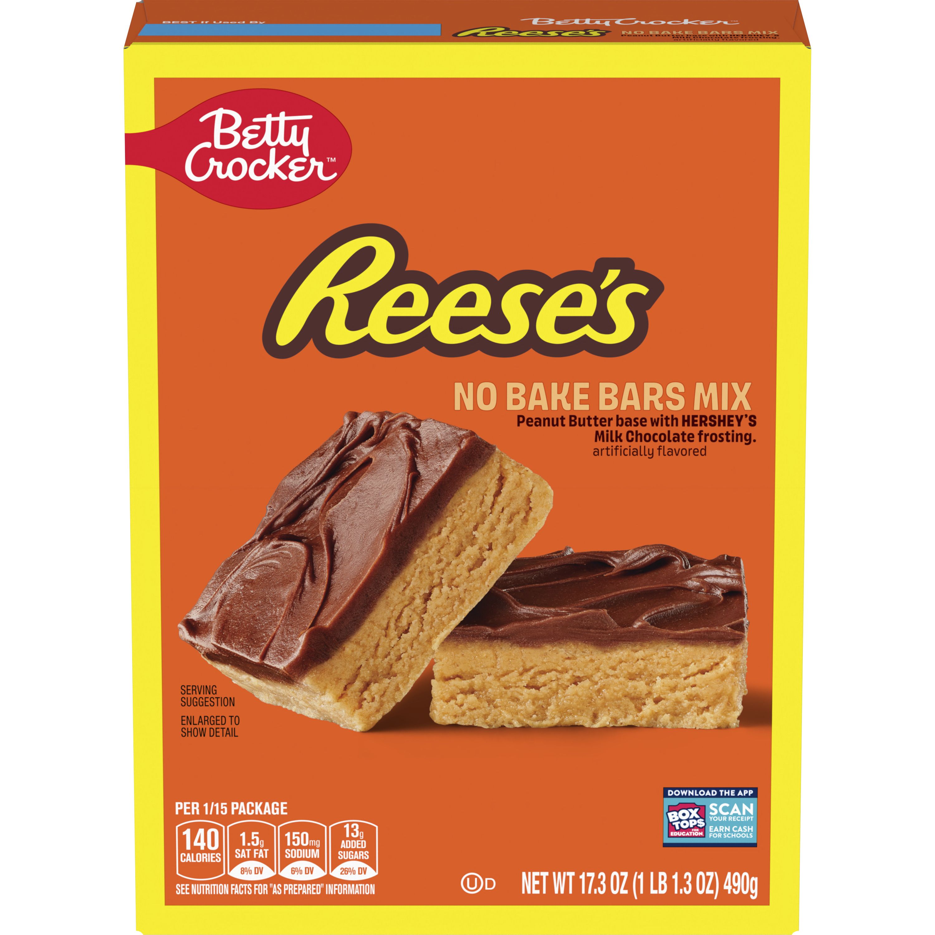 Betty Crocker REESE'S Peanut Butter No Bake Bars Mix - Front
