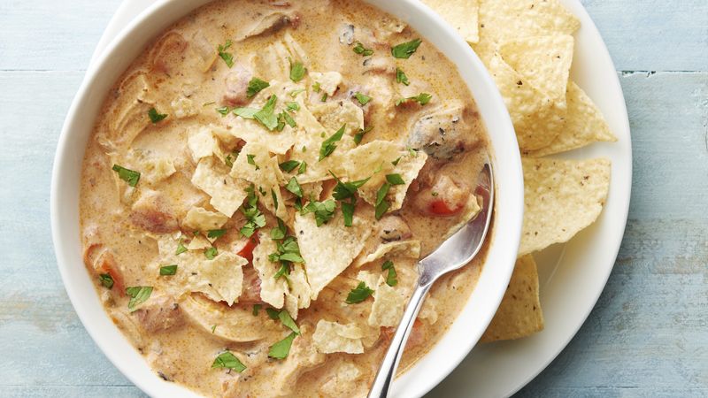 Slow-Cooker King Ranch Chicken Soup