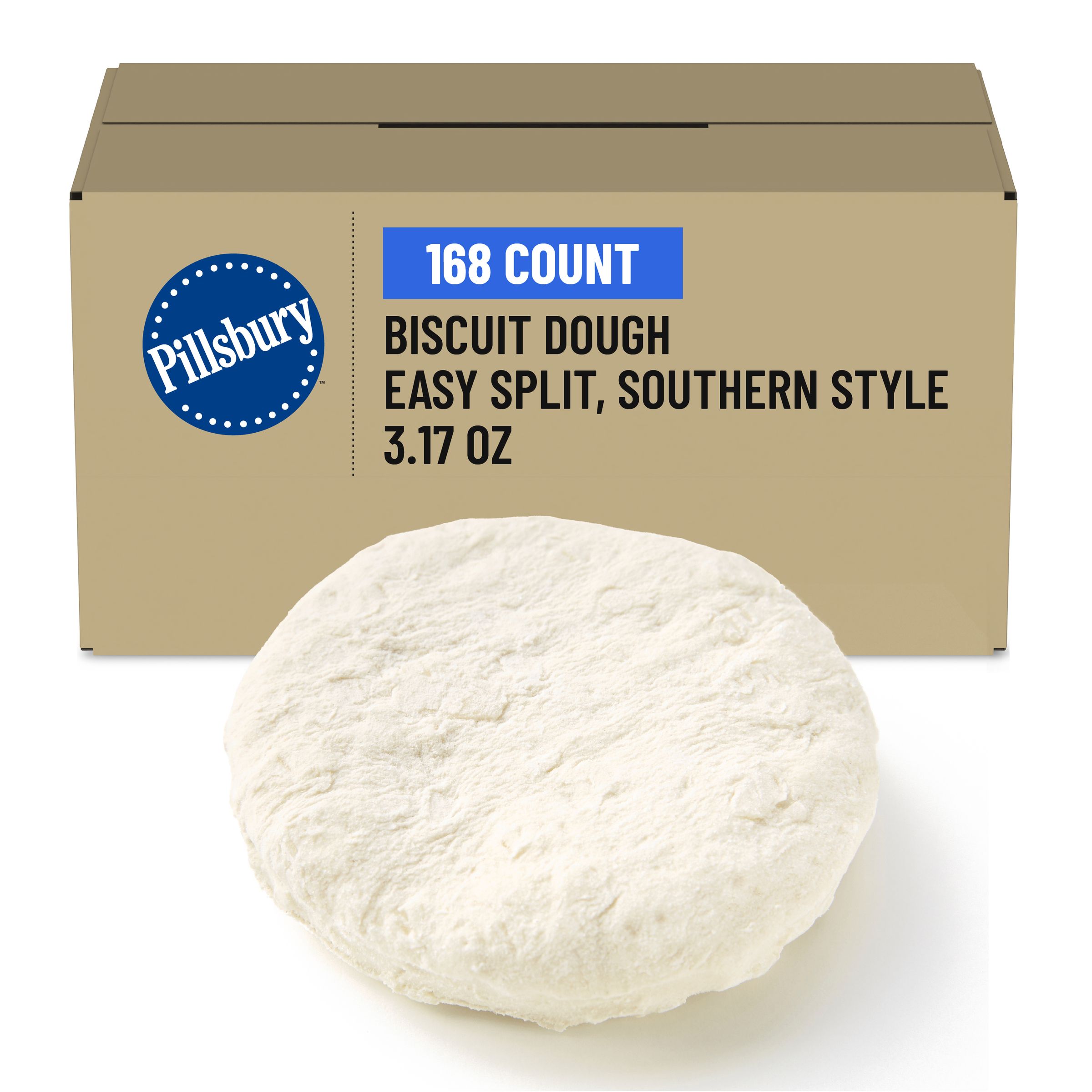  Case Optimized Hero Pillsbury Frozen Biscuit Dough Bulk Easy Split Southern Style 168/3.17 OZ