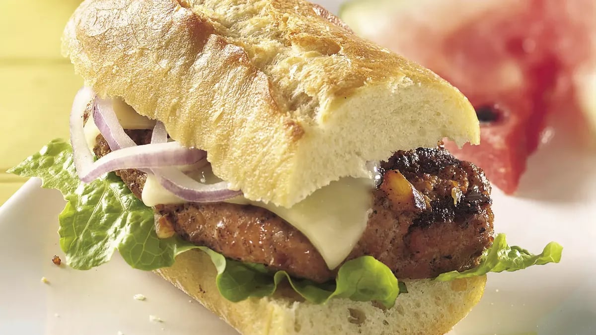 Grilled Italian Turkey  Burgers