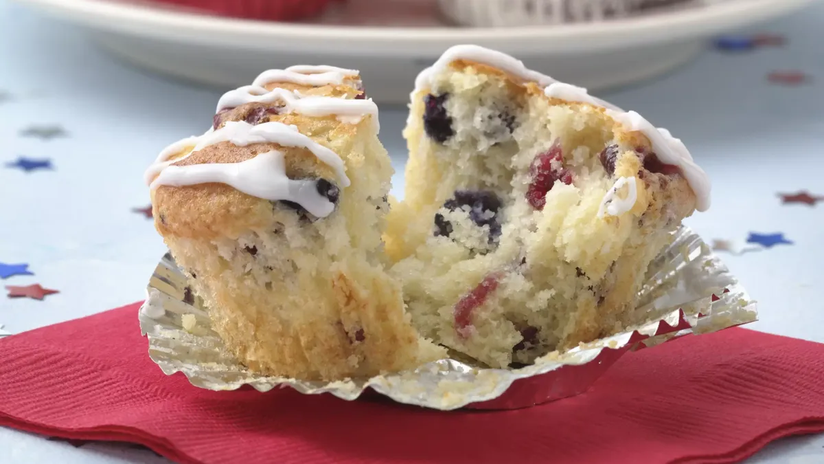 Red, White and Blueberry Muffins