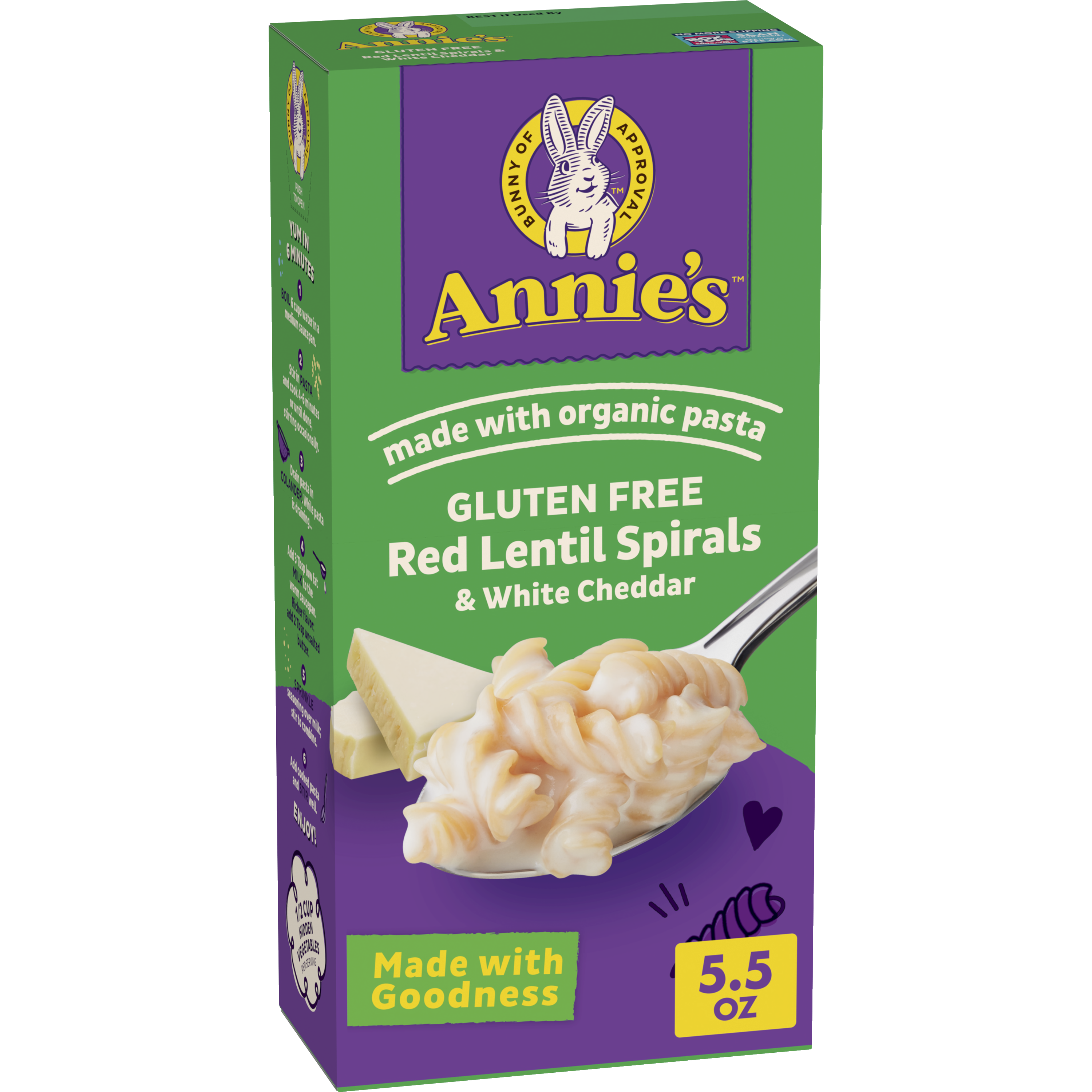 Red Lentil Spirals & White Cheddar | Annie's Homegrown
