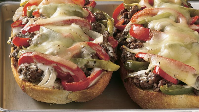 Sándwiches Abiertos estilo Philly