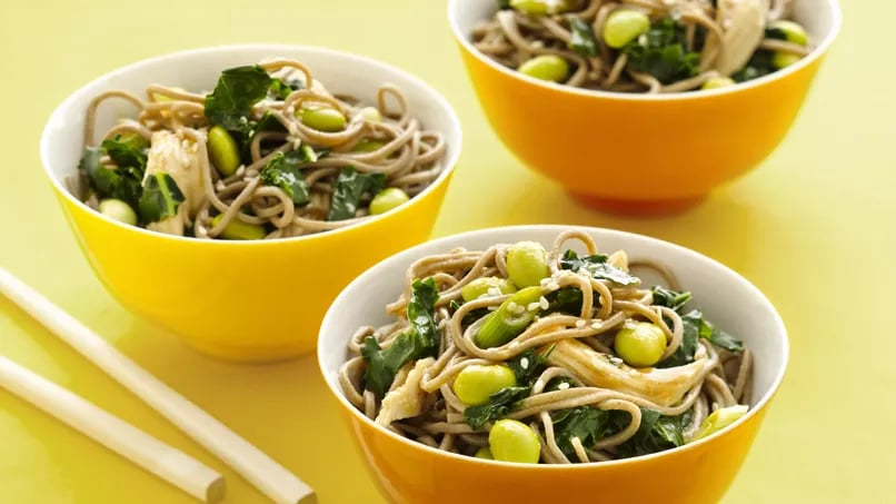 Gluten-Free Asian Kale and Noodle Salad