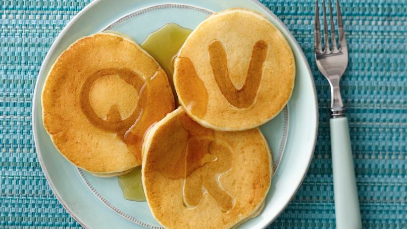 Alphabet Sour Cream Pancakes