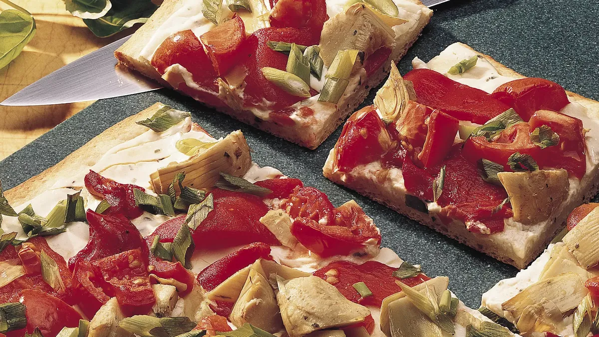 Artichoke and Red Pepper Pizza