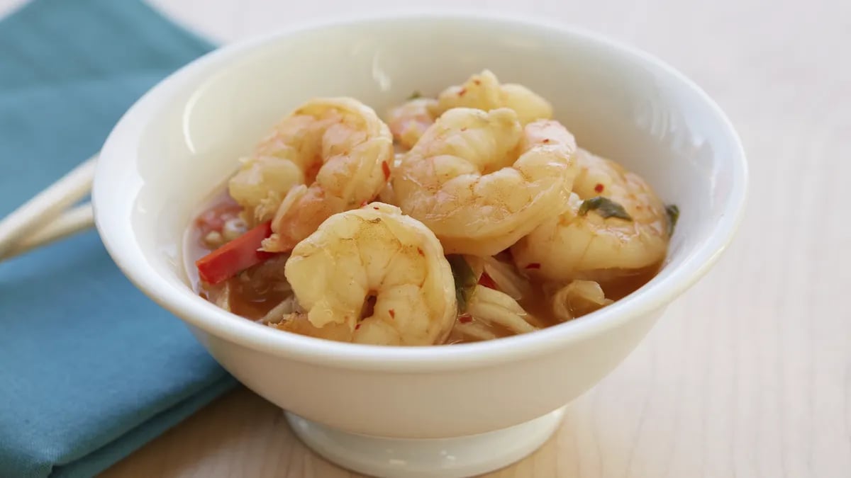 Two-Step Spicy Ramen with Shrimp and Kimchi