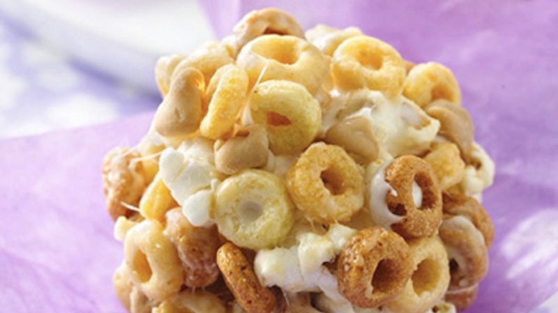 Peanut Butter-Cheerios™ Popcorn Balls