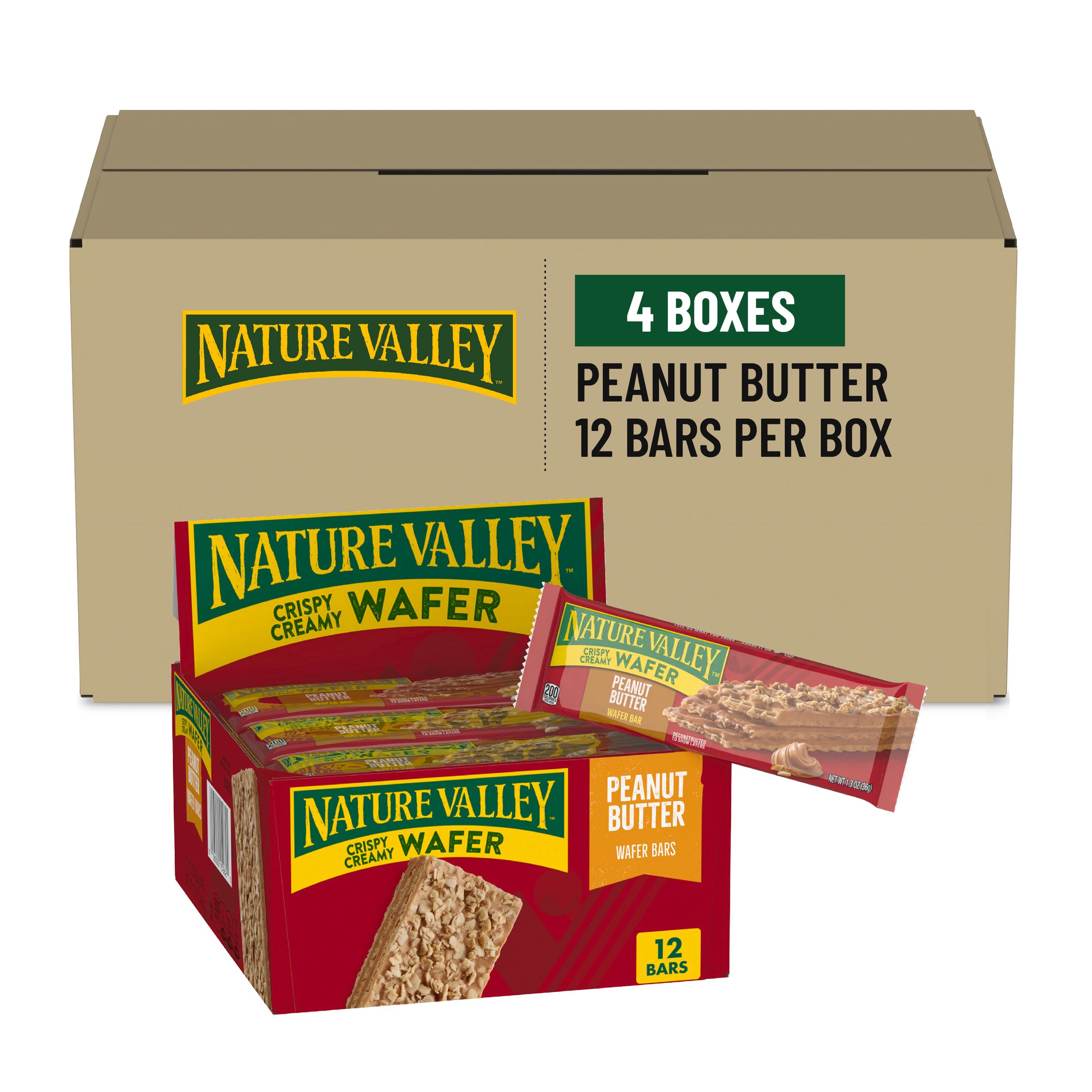  Case Optimized Hero Nature Valley(TM) Wafer Bar Peanut Butter (12 ct) 1.3 oz