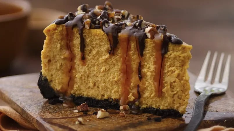 Turtle Pumpkin Cheesecake