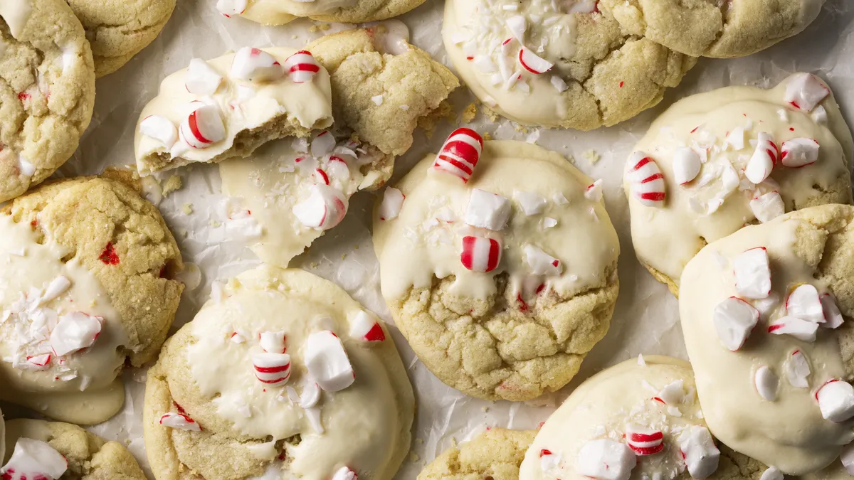 Double Peppermint Crunch Cookies