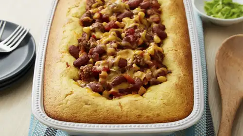 Chili Casserole with Cornbread
