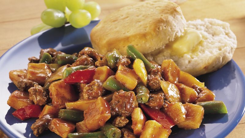 Barbecue Beef and Vegetable Skillet