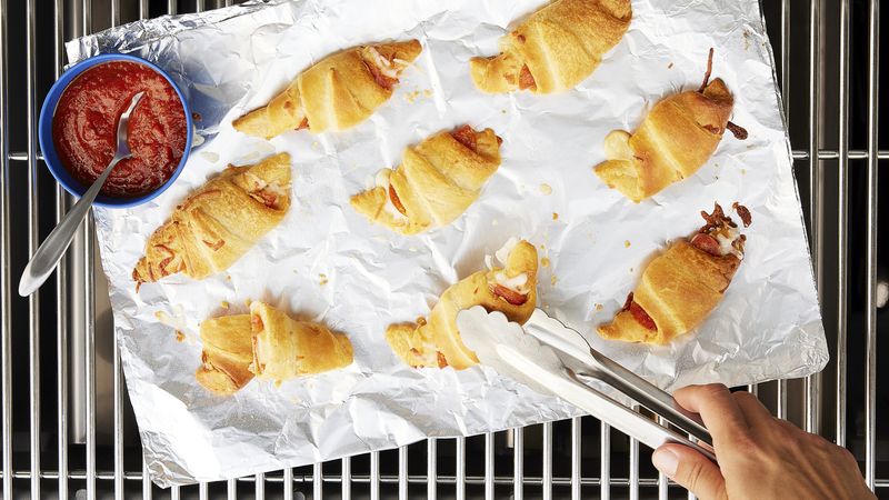 Grilled Pepperoni Pizza Crescent Rolls