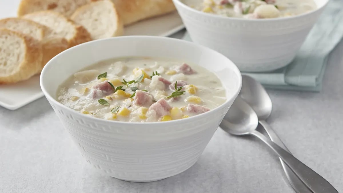 Easy Ham and Potato Corn Chowder