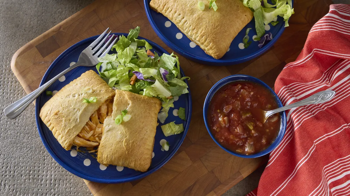 Chicken Enchilada Crescent Pockets for Two