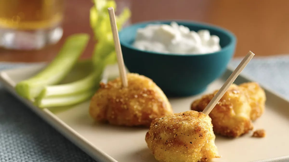 Buffalo Chicken Bites with Blue Cheese Dipping Sauce