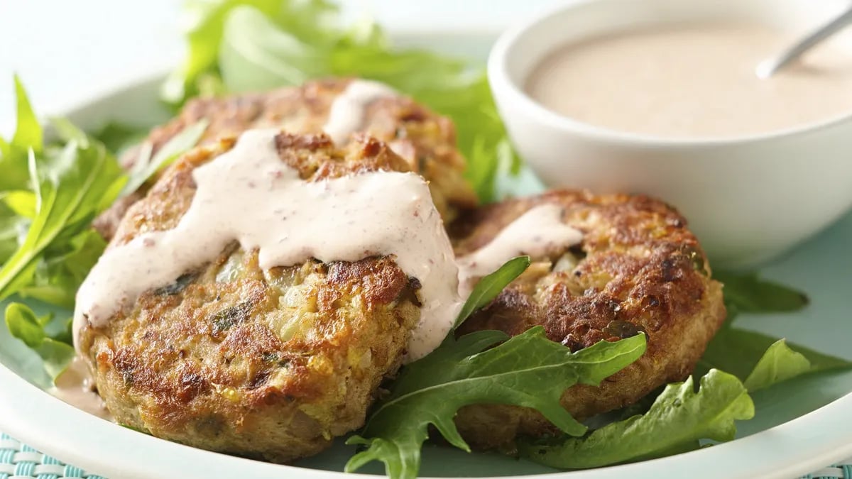 Tuna Patties with Chipotle Cream Sauce