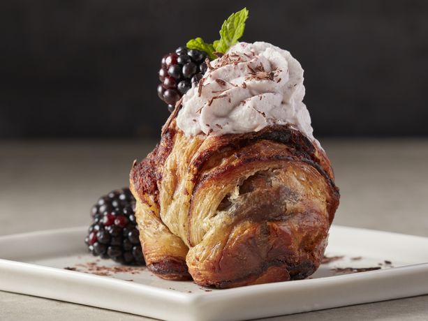 Chocolate Croissant with Blackberry Pastry Cream