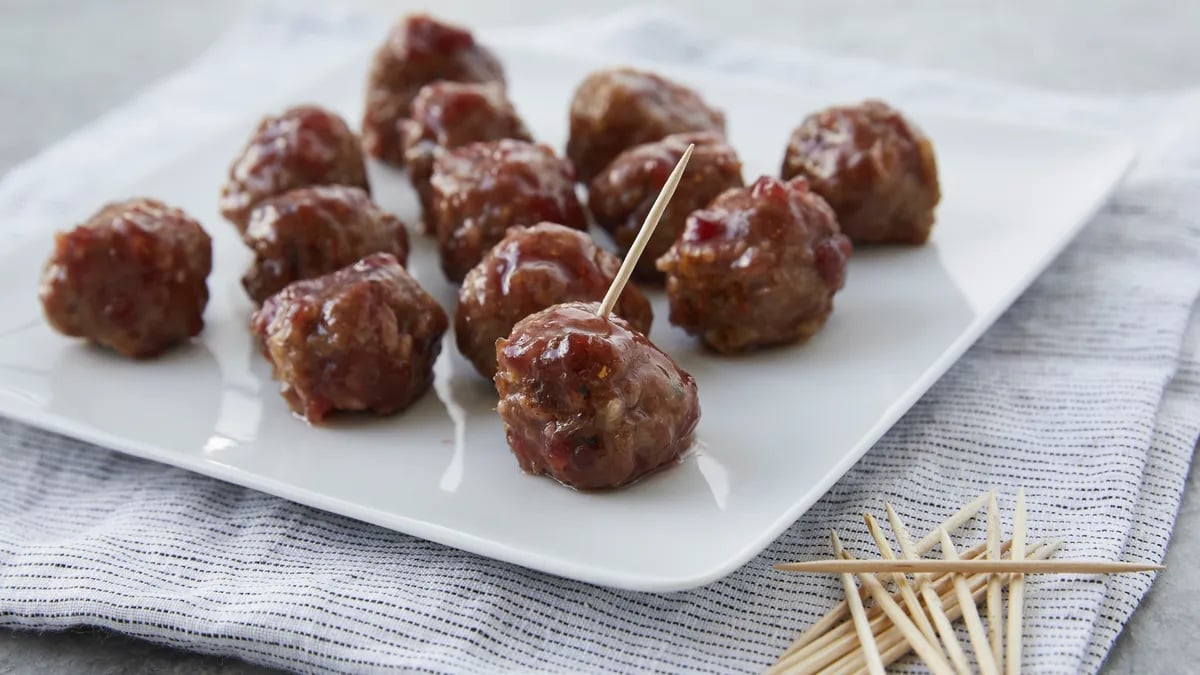 Turkey Meatballs in Cranberry Sauce