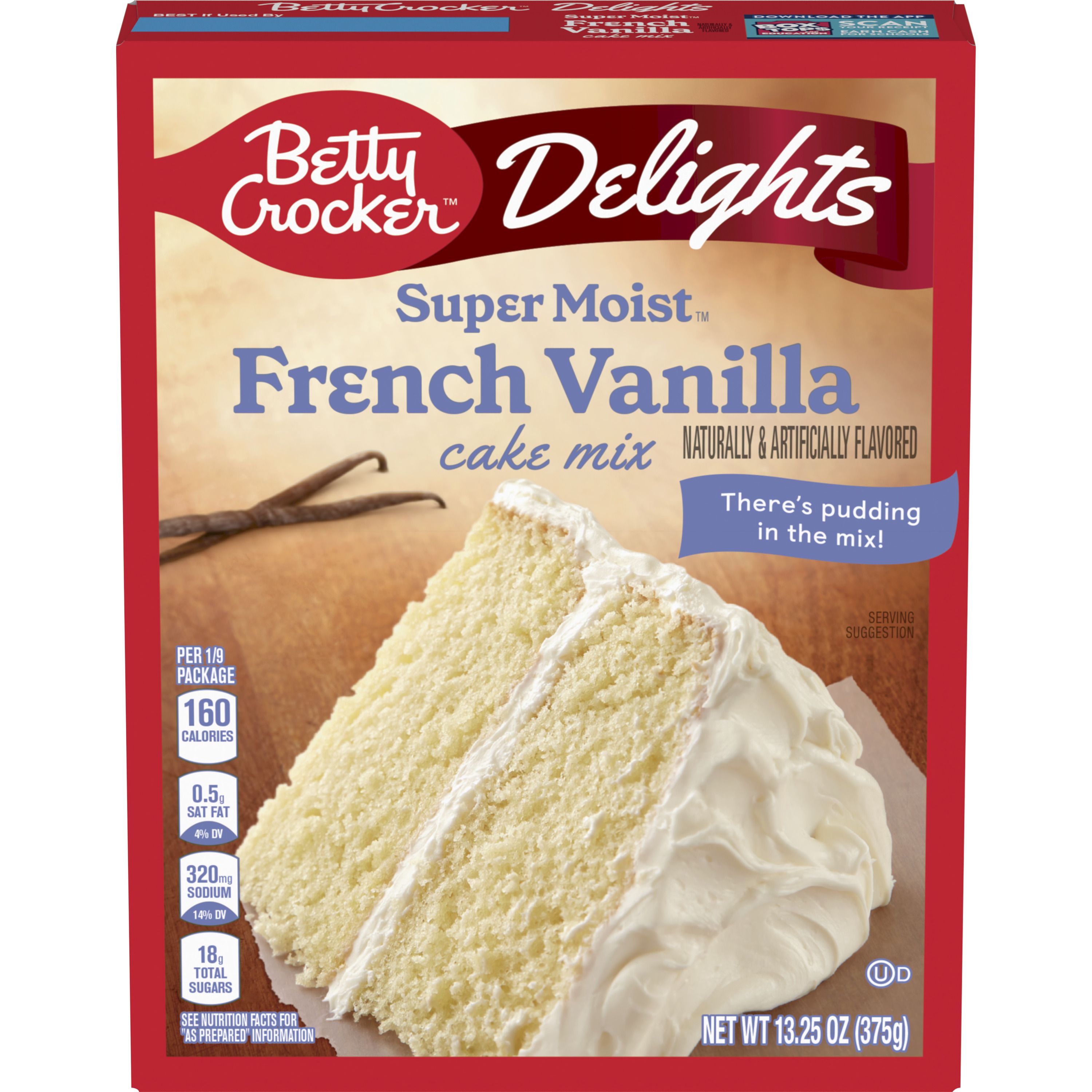 Betty Crocker Delights Super Moist French Vanilla Flavored Cake Mix, 13 ...