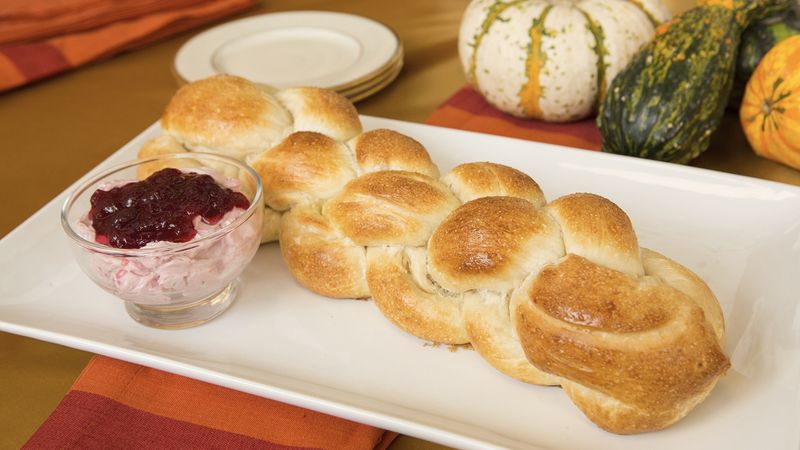 Faux Challah Bread with Cranberry Butter 