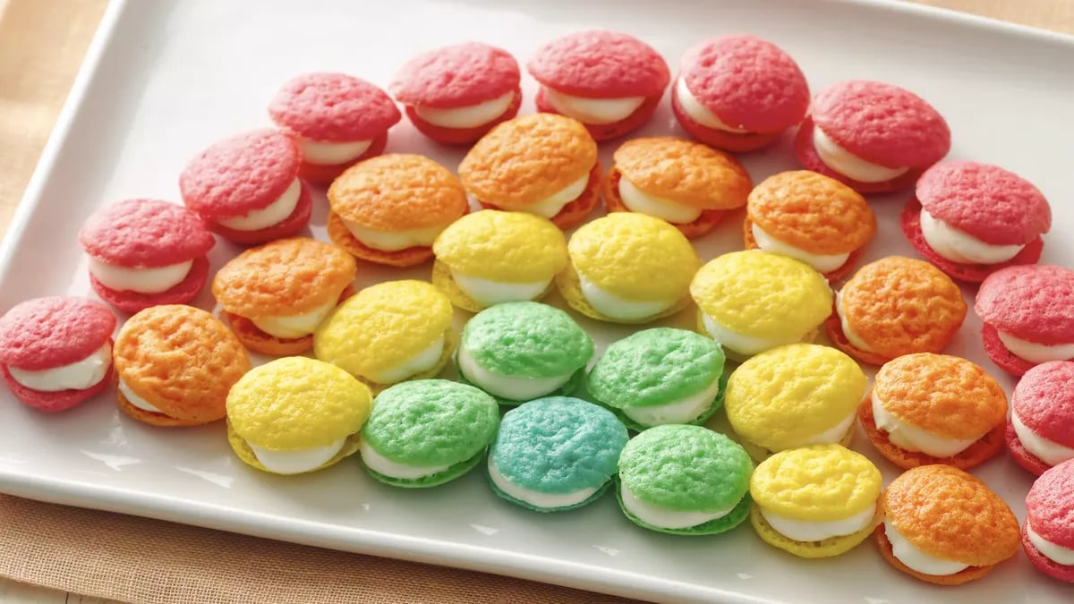 Mini Rainbow Whoopie Pies