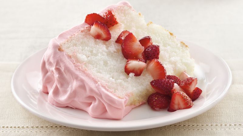 Strawberry Cream Angel Cake