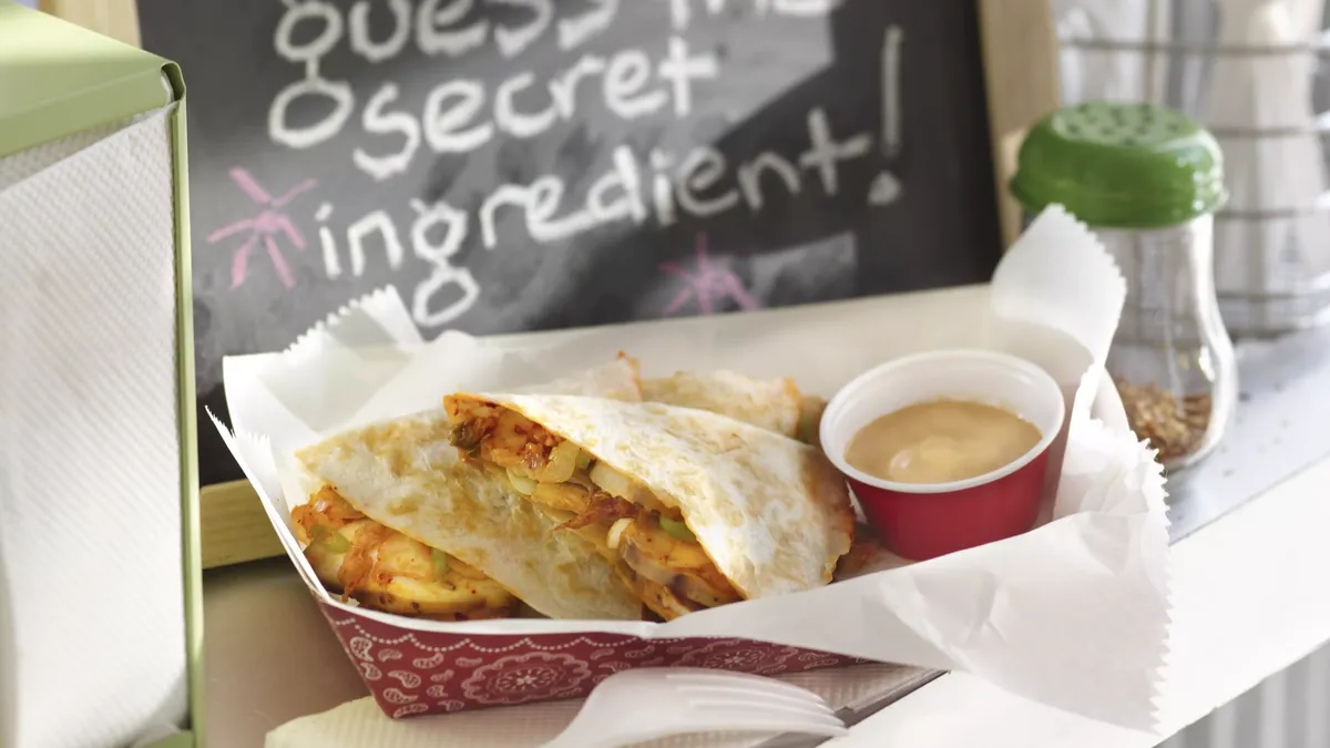 Korean BBQ Kimchi Quesadillas