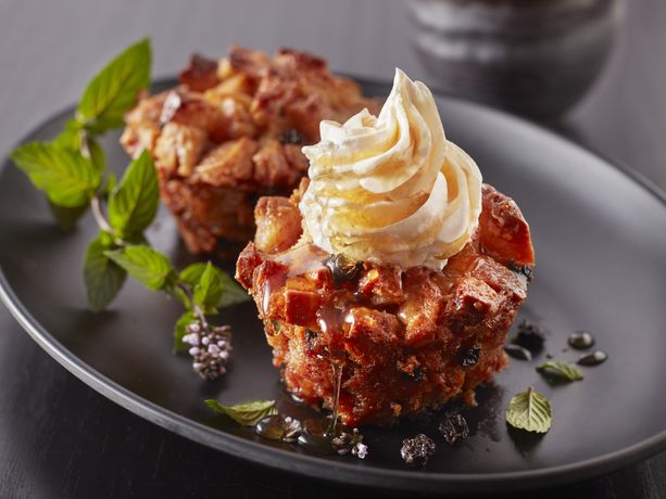 Individual Cinnamon Roll Bread Pudding