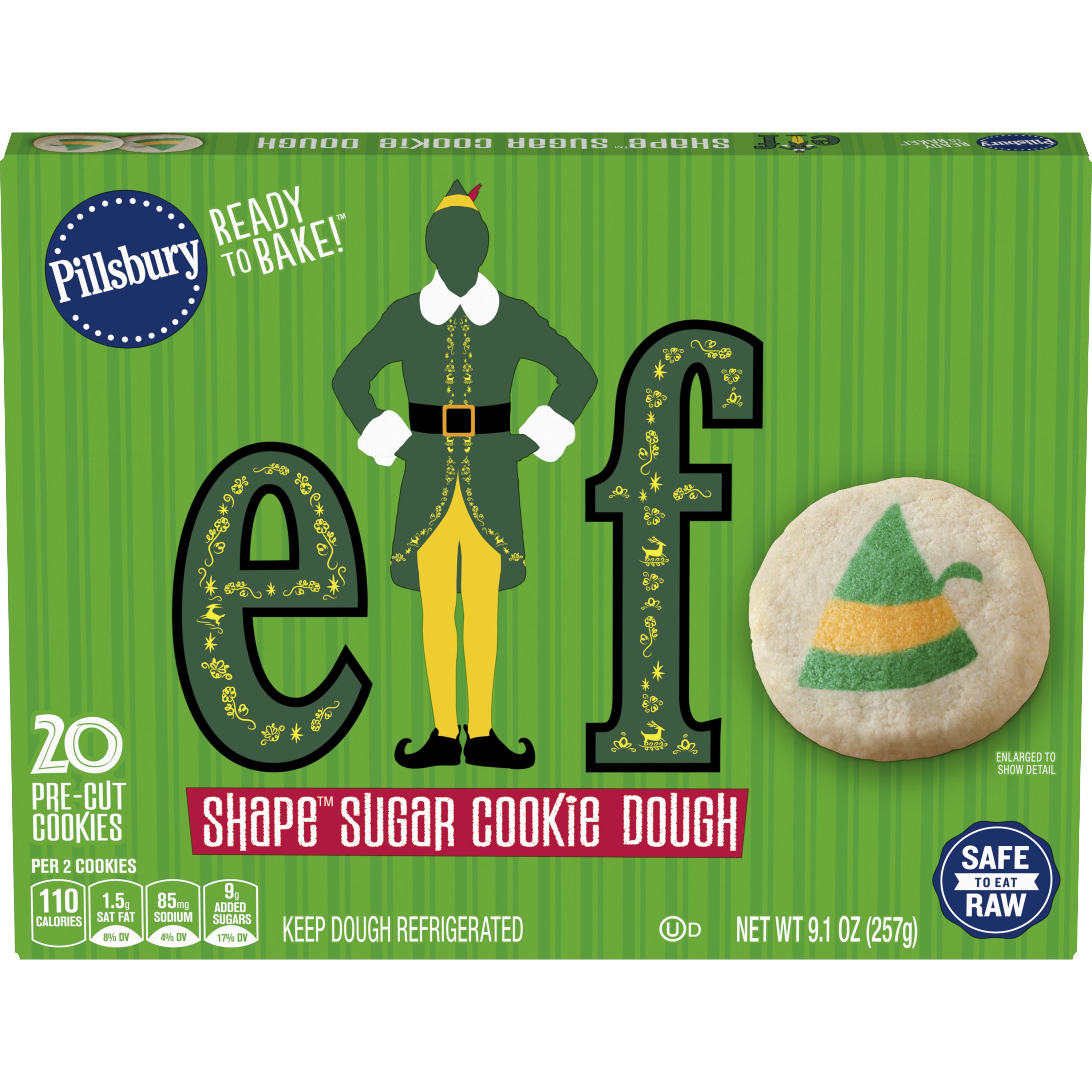 Pillsbury™ Shape™ Elf Sugar Cookie Dough - Front