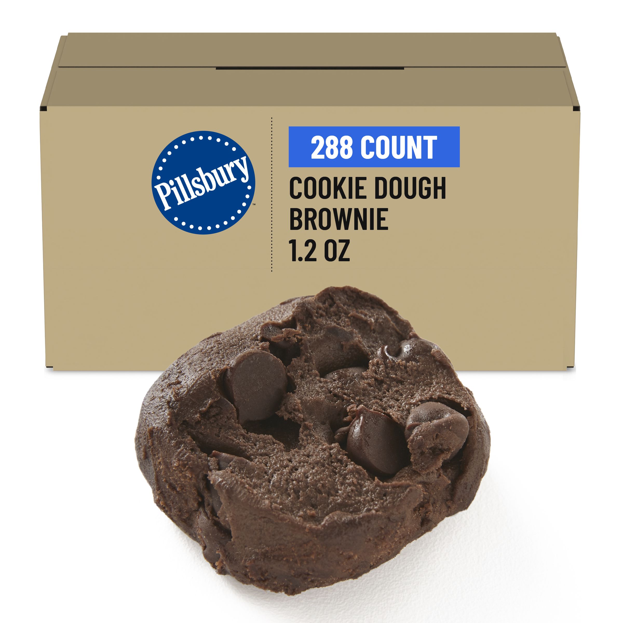  Case Optimized Hero Pillsbury Frozen Cookie Dough Bulk Brownie Cookie Dough 288/1.2 OZ