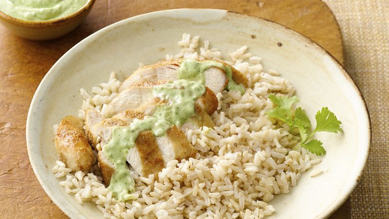 Gluten-Free Spice-Dusted Chicken with Creamy Avocado Sauce