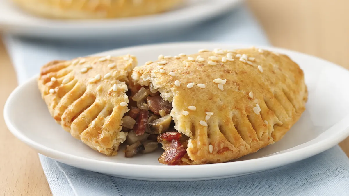 Mushroom and Bacon Mini Pocket Pies