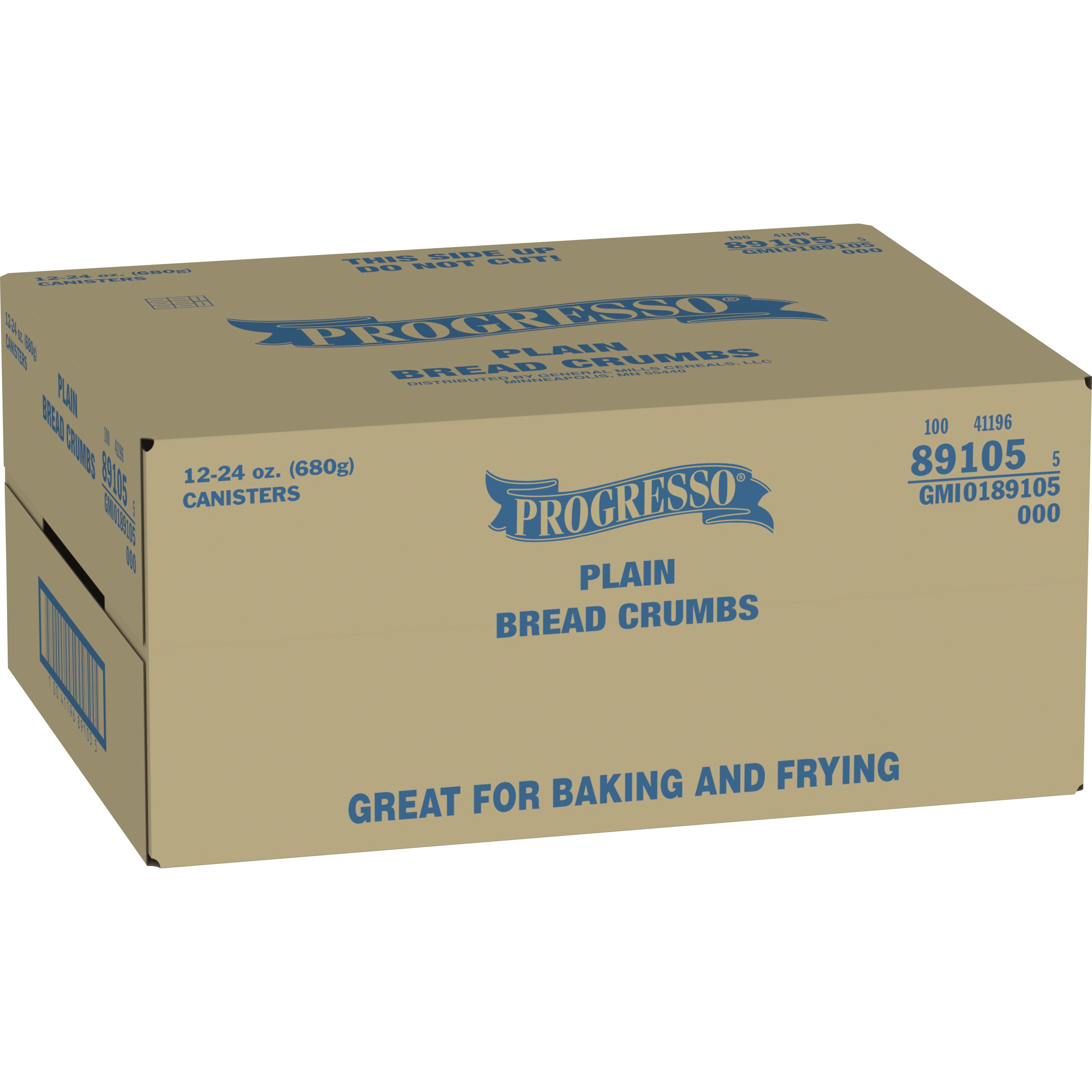 Case - Left Front 3D Progresso(TM) Bread Crumbs Plain (12 ct) 24 oz
