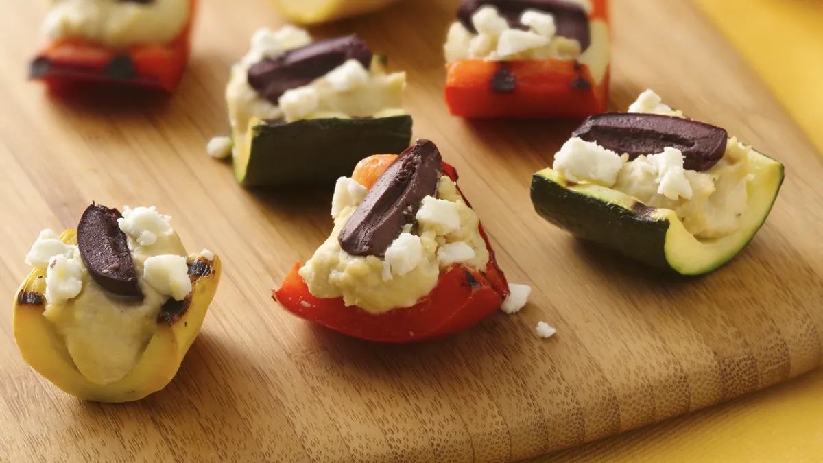 Hummus-Filled Roasted Vegetables