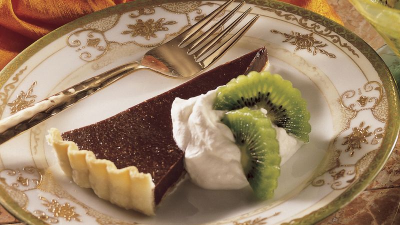 Bittersweet Chocolate Tart with Kiwi