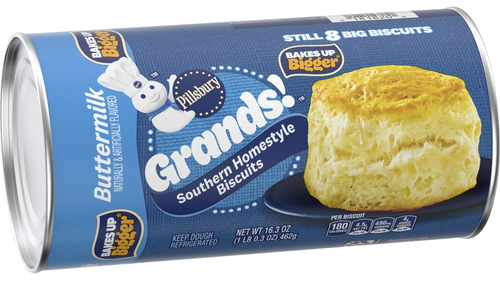 Pillsbury Grands Southern Homestyle Buttermilk Refrigerated Biscuit Dough, 8 Ct, 16.3 oz