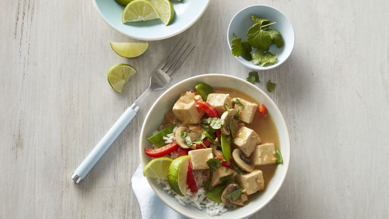 Slow-Cooker Thai Tofu Green Curry Bowls (Cooking for 2) Recipe